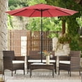 thumbnail image 7 of SHOUFTW Stylish 4-Piece Brown Wicker Patio Set with Comfortable Cushions and Glass Table – Designed for Outdoor Spaces, 7 of 7