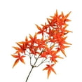 thumbnail image 2 of Cheers.US 2 Pcs Artificial Plants Fall Maple Leaves Stems Red Thanksgiving Fall Decor Silk Maple Leaf Branches Shrubs Bush Farmhouse for Christmas Decor Fireplace Home Table Centerpieces, 2 of 7