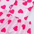 thumbnail image 2 of Tnhcen Women's Pink Heart Print Pajama Set Button Down Collar Sleepwear Milk Silk Pajamas Short Sleeve & Shorts Set S-2XL Loungewear & Homewear, 2 of 9