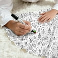 thumbnail image 5 of oqasdz Robes pour Filles Robe de Fête Imprimée avec Lacets devant Manches Longues et Dos Élastique Fermeture Éclair pour Fête de Vacances, 5 of 5