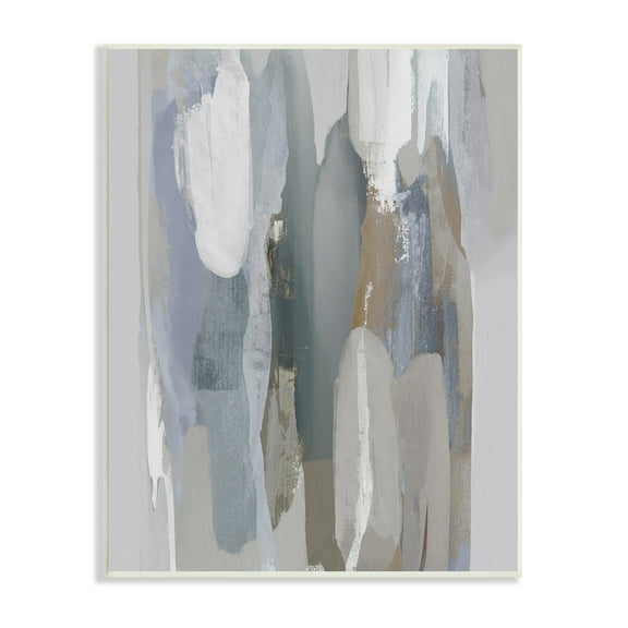 Stupell Industries Modern Abstract Painting Cascading Ice Toned Shapes, 10 x 15,Design by Jackie Hanson