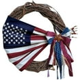 thumbnail image 1 of Independence Day Decorative Garland Props, Star Stripe Printing Cloth Art Wreath Festival Door Wall Hanging Ornament, 1 of 7