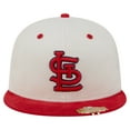 thumbnail image 2 of Men's New Era Cream/Red St. Louis Cardinals Two-Tone Corduroy 59FIFTY Fitted Hat, 2 of 6