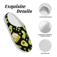 thumbnail image 5 of Lsque Avocado Toast Pattern Womens Comfort Cotton on Scuff With Memory Foam and Anti-skid Sole Slipper-44/45, 5 of 7