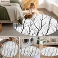 thumbnail image 5 of Round Area Rug 3.3 Ft, Black Branches Washable Non-Slip Circle Carpet for Living Room/Bedroom, Modern Abstract Art Forest Silhouettes Low-Profile Small Kitchen Mats Collection Rugs for Indoor, 5 of 7