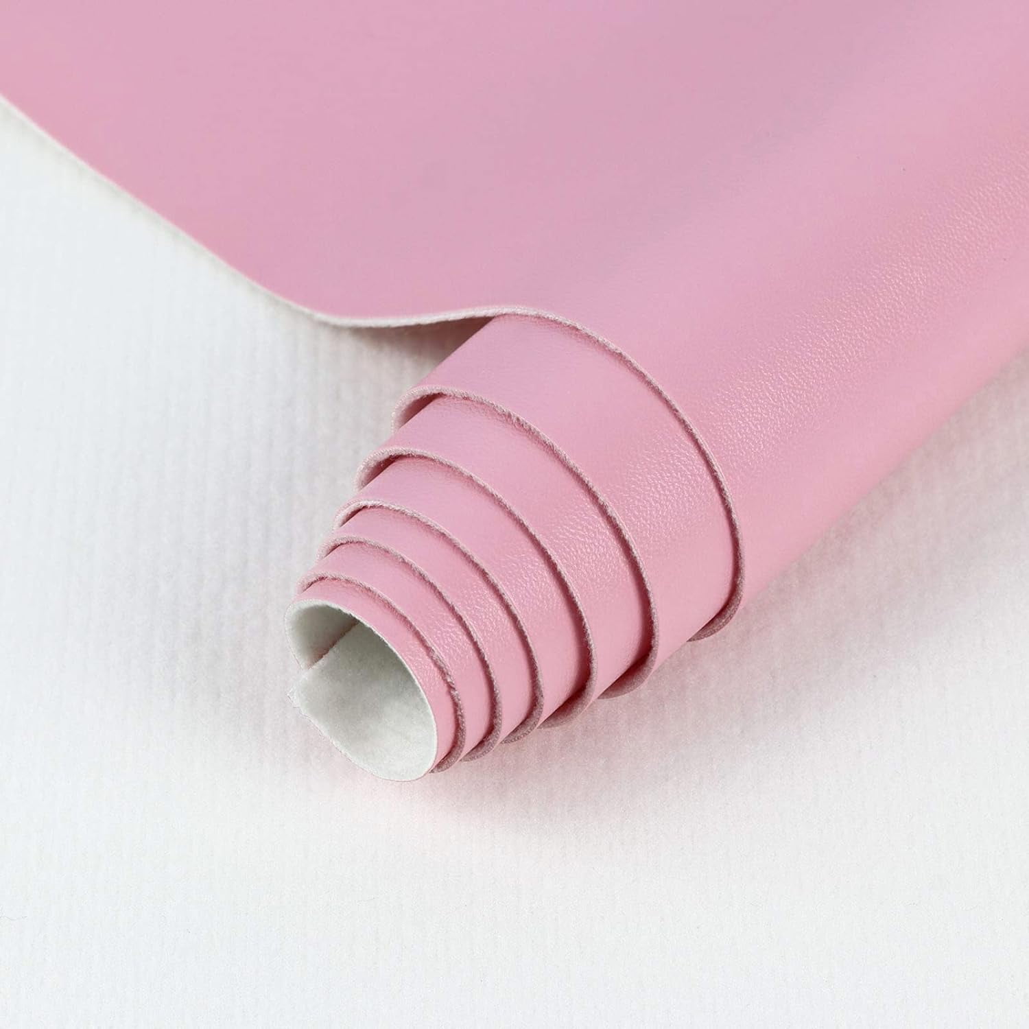 Vinyl Marine Leather Fabric - 54" Marine Vinyl Faux Leather Sheets 0.8mm Thick Soft Waterproof Material for Automotive,Boat,Headliner,Crafts, Chairs,DIY Sewing - Pink