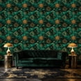 thumbnail image 3 of Boho Peel and Stick Wallpaper Vintage Celestial Moons Stars Emerald Indigo 23.6in x 9.8ft Self Adhesive Removable Wall Paper Renter Friendly Wall Covering for Kids Room Bedroom Nursery Cabinet, 3 of 8