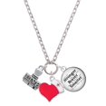 thumbnail image 1 of Delight Jewelry Silvertone LIVE Stamp - Red Heart Nurse Strong Zoe Necklace, 1 of 4