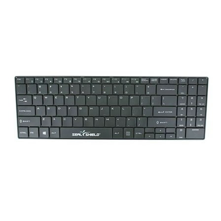 Seal Shield CleanWipe Medical Grade Waterproof Keyboard – Black, Low Profile Chiclet Style