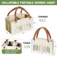 thumbnail image 6 of Portable Shower Caddies,Portable Shower Caddy Collapsible Plastic Shower Basket Tote with Handles Removable Divider,Cleaning Caddy Storage Organizer for Bathroom College Dorm,Green, 6 of 9