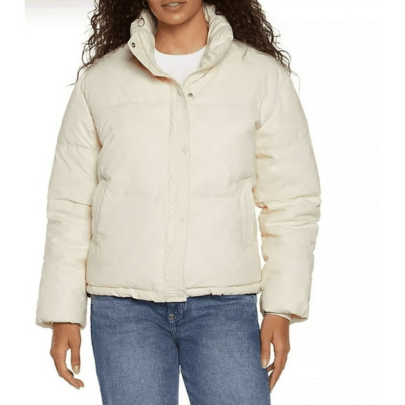 Express Women's Puffer Jacket (Ivory, Large)
