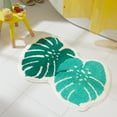 thumbnail image 3 of TOWN & COUNTRY PLAY In The Tropics Monstera Leaves Shaped Bath Mat, Absorbent Tufted Floor Mat, Non-Slip Backing, Machine Washable, Green, 20.4"x30.9", 3 of 9