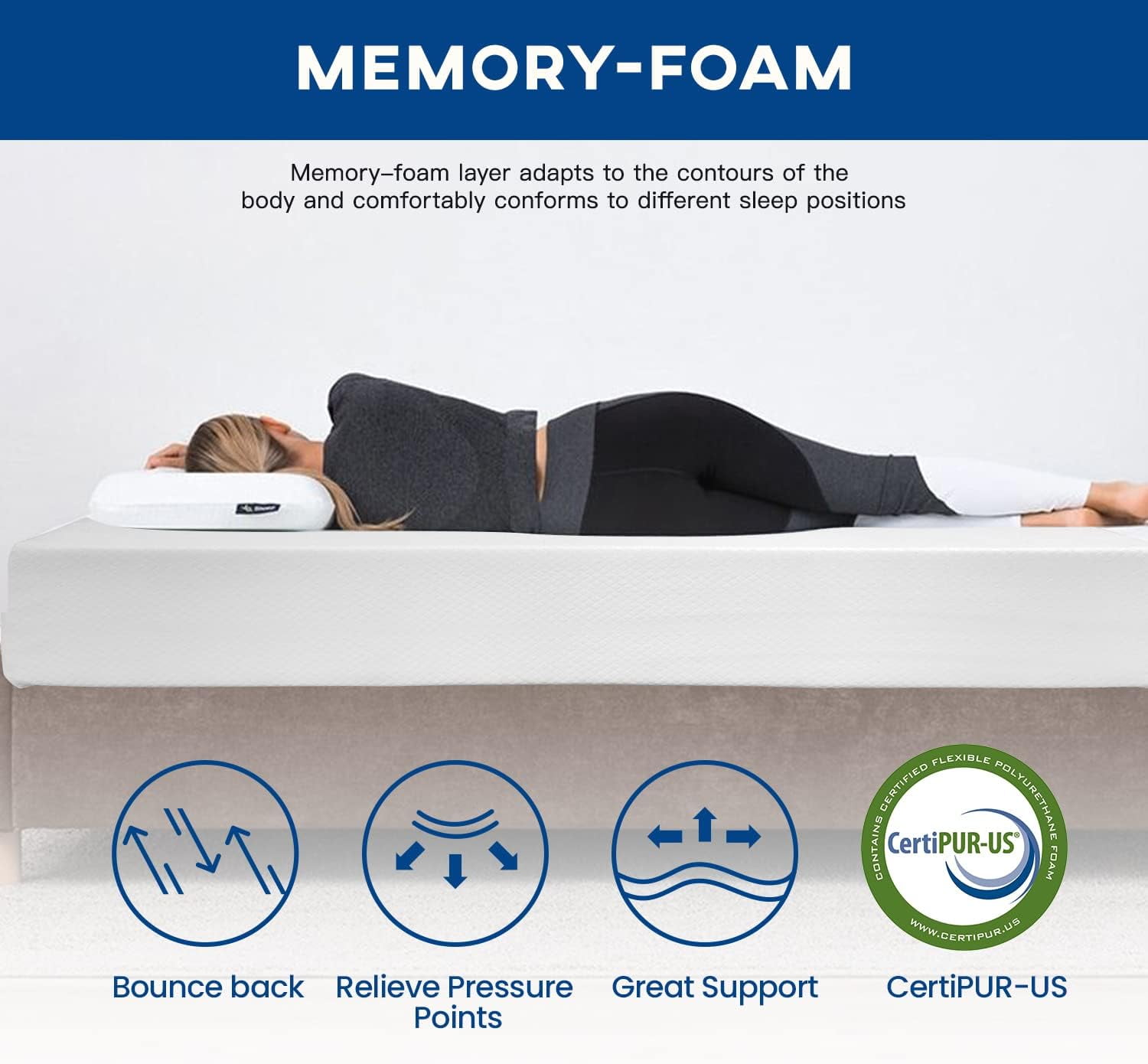 Dkelincs 12" Full Size Mattress, Cooling Gel Memory Foam Mattress in a Box, Medium Firm Mattress for Pressure Relief for Adults, White