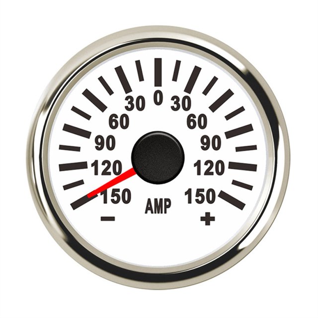 2'' 52mm Ammeter AMP Gauge +/- 80A +/- 150A Amperemeter With Current Sensor fit Auto Car Boat With Backlight 12V 24V