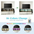 thumbnail image 6 of Fitueyes black TV Stand for 90 100 Inch TV Entertainment Center, Wood TV Table with Open Shelves & 16 Colors LED Light for Living Room, 94 inch, 6 of 6