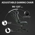 thumbnail image 4 of CL.HPAHKL Video Gaming Chair, Office Chair High Back PU Leather Ergonomic Computer Chair with Lumbar Support, Height Adjustable PC Game Chair Gaming Chair for Adults, Grey, 4 of 7
