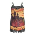 thumbnail image 5 of Wowcloth Women's Sexy Halloween Lace Sling Sleeveless Tank & Splicing Shorts Casual Pajamas Set, 5 of 5