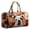 01 Blue 16In, variant on Retro Hippie Bus Shaped Quilted Duffle Weekender Bag, Boho Embroidery Travel Tote Bag with Floral Carry Strap, Vintage Camper Van Overnight Bag for Vacation Gym & Daily Carry