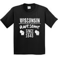 thumbnail image 3 of Inktastic Wisconsin Awesome Since 1848 Youth T-Shirt, 3 of 5