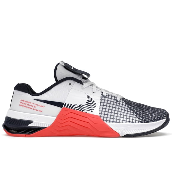 Nike Men's Metcon 8 White Crimson Obsidian Shoes, from StockX