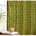 thumbnail image 5 of Vargottam 84 Inch Rod Pocket/Back Tab Cotton Curtains for Windows and Doors - Light Filtering Cotton - Light Filtering Drapes For Doors - Set of 2 Panels, 52"x84" - Botanical Print (Yellow), 5 of 8