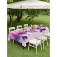 thumbnail image 4 of Outdoor Tablecloth with Umbrella Hole for Patio/Picnic/Party/Camping, Purple Pink Ombre Forest Waterproof Table Cloth Rectangle Table Cover Washable, Tree Modern Abstract Art (54"x 80"), 4 of 8
