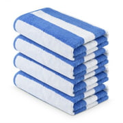 MIMAATEX Pool/Beach Cabana Towel Set - Pack of 4 Pieces - 30x 60 inches- 100% Ring Spun Soft Cotton Cabana Towels