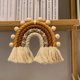 thumbnail image 3 of Tapiz de pared para habitación de niños, macramé, decoración para colgar en la pared, arcoíris, pompones, pasatiempos creativos, cuerda de algodón, colgante de pared, decoración nórdica para niños. Afortunado Sencillez, 3 of 4