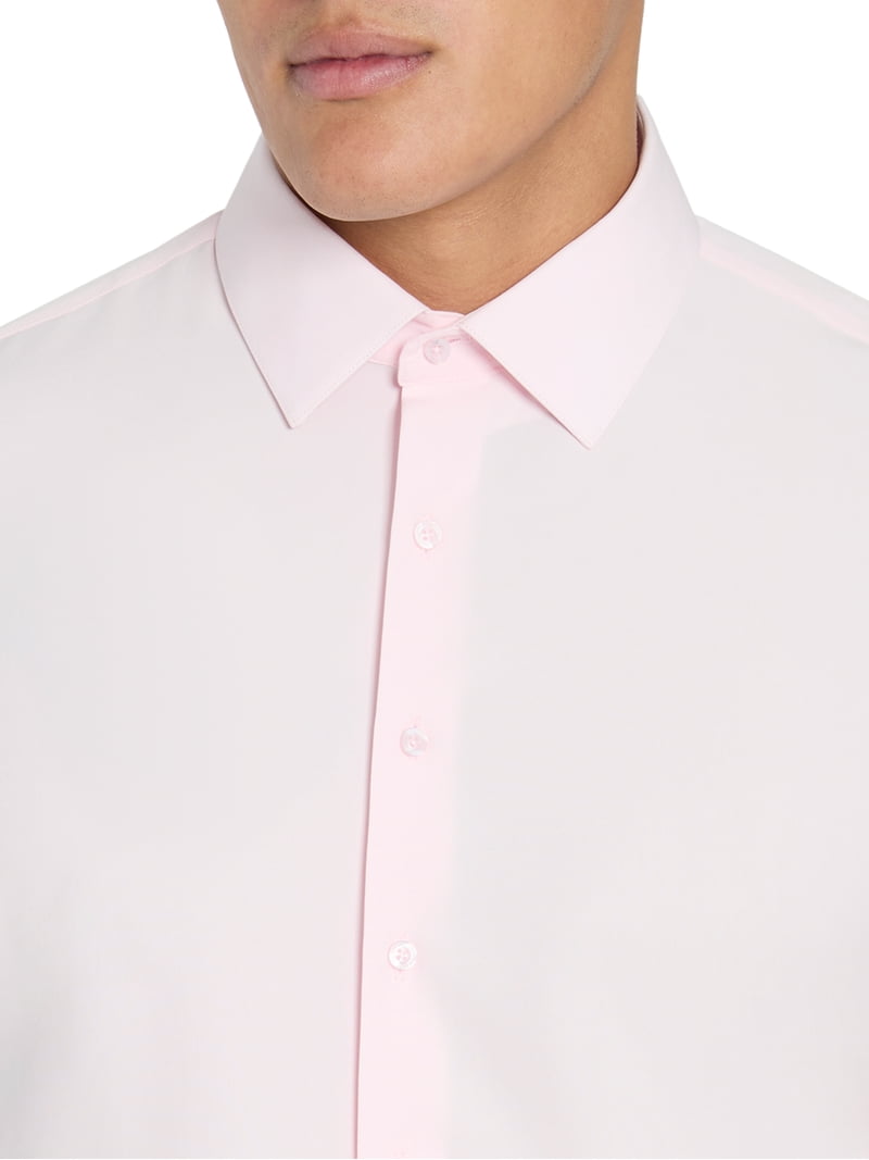 chaps slim fit dress shirt Chaps Mens Easy Care Poplin Short Sleeve Button Down Shirt – ShopCGX main image 0