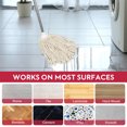 thumbnail image 6 of Matthew Cotton Mop Head,String Mop for Hardwood Floor Cleaning,Super Absorbent Self Wringing Mop,Stainless Steel Spin 54" Handle w/Swivel Hang Cap for Easy Storage(2 Mop Heads w/1 Handle)-Medium, 6 of 6