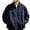 A-Navy, variant on Baseball Jacket for Men Long Sleeve Collared Zip Up with Button Tops Windbreaker Fall Outwear with Pockets