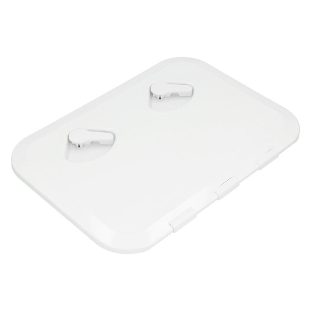 Deck Inspection Cover, UV- Fully Covers With 2 Recessed Handles Deck Inspection Hatch Weathproof With Lock For Marine For Boat White