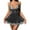 Black, variant on Yuncity Womens Nightgown Lace Bodysuit Shapewear Sheer Nightdress Pajamas Pjs Loungewear Soft S-Xxl
