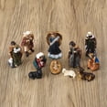thumbnail image 2 of Christmas Nativity Scene Resin Figures Decorative Crafts Accessories Decor, 2 of 8