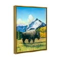 thumbnail image 3 of Stupell Industries Bison Rural Mountain Painting Animals & Insects Painting Gold Floater Framed Art Print Wall Art, 17 x 21, 3 of 9