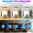 thumbnail image 4 of Flush Mount Ceiling Light, 24W RGB Ceiling Light Fixture with Remote Control Bluetooth App,Dimmable Led Ceiling Light 3000K-6500K,12Inch Round Close to Ceiling Lights Bedroom Kitchen Hallway, 4 of 6