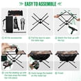 thumbnail image 3 of BZSMCE Camping Tables Simple Folding Table Feline and Canine Friends Pattern Size:23.6*15.7in, 3 of 7