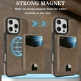 thumbnail image 5 of Detachable Wallet Case for iPhone 13 Pro, TECH CIRCLE RFID Blocking Mag-Safe Compatible Magnetic Kickstand PU Leather Lightweight Back Cover Protective Case, Coffee, 5 of 11