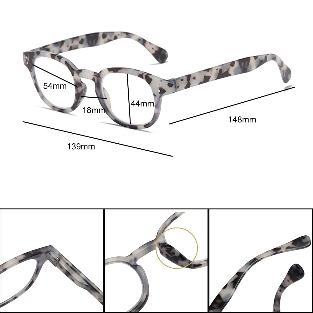 3 Pairs of Square Blue Light Blocking Reading Glasses, Trendy Classic Spring Hinge Readers +4.00 for Women and Men