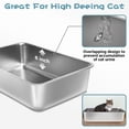 thumbnail image 2 of Caja de arena para gatos FUTAM de acero inoxidable extra grande, 60 x 40 x 15 cm, 2 of 9