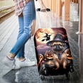 thumbnail image 3 of Spooky Halloween Night Witch Brussels Griffon Glowing Pumpkins Travel Luggage Cover Griff Dog Lover Suitcase Dust Protective Decor - 12015, 3 of 5