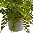 thumbnail image 3 of Nearly Natural Plastic 14" Assorted Green Ferns Artificial Plant with Planter, Set of 3, 3 of 3