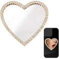 thumbnail image 1 of 1 caja de 2 espejos de maquillaje para teléfono, fundas para espejo, dijes para teléfono, diamantes de imitación dorados, corazón de cristal, calcomanías para maquillaje de smartphone., 1 of 5