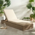 thumbnail image 3 of Safavieh Vincent Wood Outdoor Lounge Chair, Natural/Tan, 3 of 15