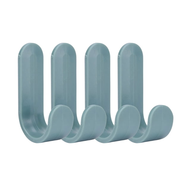 Injueey Colgador de almacenamiento Gancho de plástico ABS Colgador de toallas autoadhesivo para baño de cocina, verde, 4 piezas Almacenamiento y organización del hogar Verde