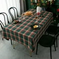 thumbnail image 2 of Nvzi Christmas Plaid Tablecloth Red+Green 55×70.87 inches, 1 piece of farmhouse Christmas tablecloth, fashionable checkered tablecloth for Christmas dinner decoration, 2 of 4