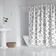 thumbnail image 2 of White Witchcraft Sun Moon Snake Pattern Shower Curtain 84"x72" ,Bathroom Decorative Shower Curtains Set with 12 Hooks,Modern Waterproof Washable Shower Curtain, 2 of 6