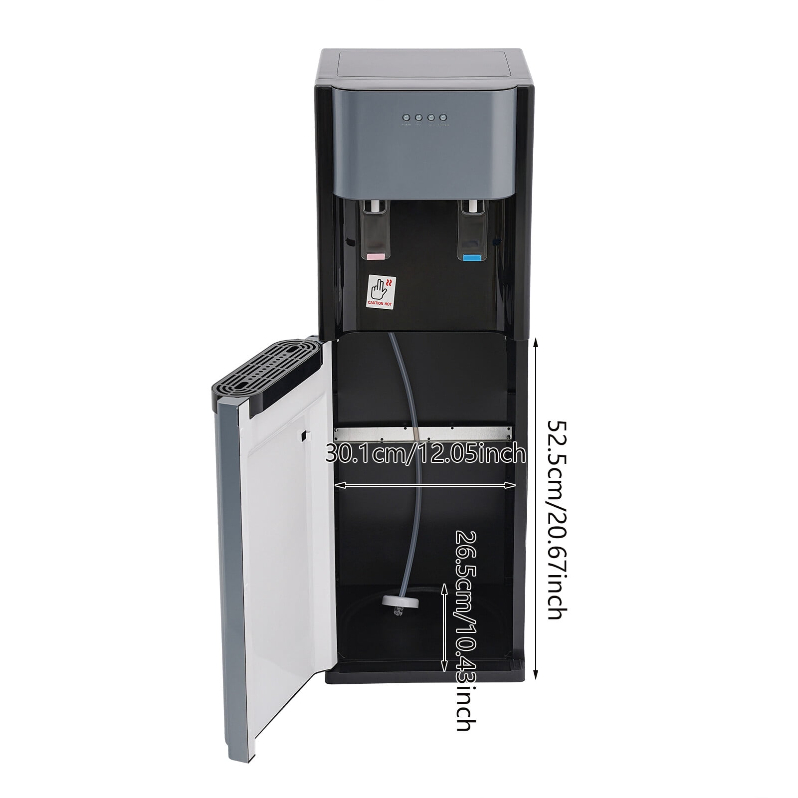 TFCFL 20L/5.28 Gallon Hot & Cold Water Dispenser Floor Standing Office Drinking Machine Bottom Loading 620W 110V