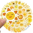 thumbnail image 3 of Stickers Jaurney 50 piezas impermeables de sol amarillo en vinilo, 3 of 8