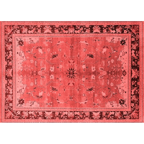Ahgly Company Indoor Rectangle Oriental Red Traditional Area Rugs, 5' x 8'